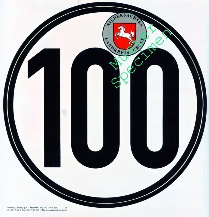 tempo 100 keuring sticker