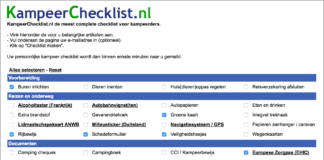 KampeerChecklist: De handige inpaklijst De kampeerchecklist