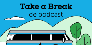Twee camper-gasten in Take a Break podcast Twee camper-gasten in Take a Break podcast